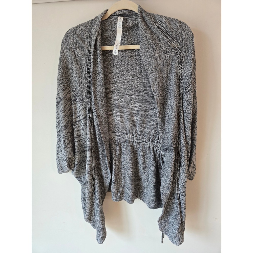 Lululemon Grey Space Dye Open Front Cardigan Blend XS/S